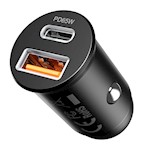 Proove Tiny Power Pro PD bil-laddare USB-C + USB-A 65W svart