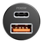 Proove Tiny Power Pro PD bil-laddare USB-C + USB-A 65W svart