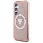 Gissa HC Magnetic IML Metal Glitter 4G Cirkel Triangel-fodral för Samsung Galaxy S25 rosa