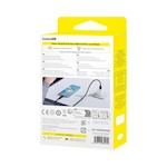 Baseus Lit Button-Control Snabbladdningsdatakabel USB-A till USB-C 100W 1m Kosmisk Svart