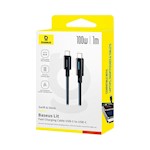 Baseus Lit Cable USB-C – USB-C 1m 100W Cosmic Black