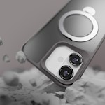 Etteri Matt Mag Ring-fodral för iPhone 16 Plus 6,7″ grå