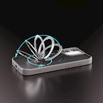 Etteri Matt Mag Ring-fodral för iPhone 16 Plus 6,7″ grå