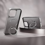 Etteri Matt Mag Ring-fodral för iPhone 16 Pro Max 6,9″ grå