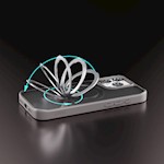 Etteri Matt Mag Ring-fodral för iPhone 16 Pro Max 6,9″ grå
