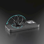 Etteri Matt Mag Ring-fodral för iPhone 15 Pro 6,1″ svart
