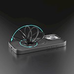 Etteri Matt Mag Ring-fodral till iPhone 16 Pro 6,3″ svart