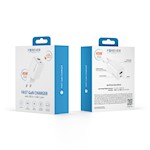 Forever TC-08-45AC GaN PD QC-laddare 1x USB-C 1x USB 45W vit
