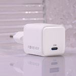 Forever TC-08-30C GaN PD QC-laddare 1x USB-C 30W vit
