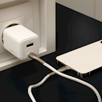 Forever TC-08-45AC GaN PD QC-laddare 1x USB-C 1x USB 45W vit