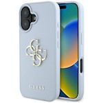 Guess Hardcase PU Grained Big 4G and Classic Logo Case for iPhone 16 6,1″ Blue