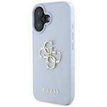 Guess Hardcase PU Grained Big 4G and Classic Logo Case for iPhone 16 6,1″ Blue