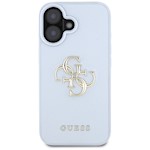 Guess Hardcase PU Grained Big 4G and Classic Logo Case for iPhone 16 6,1″ Blue
