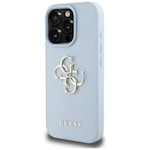 Guess Hardcase PU Grained Big 4G och Classic Logo-fodral till iPhone 16 Pro 6,3″ Blå