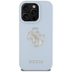 Guess Hardcase PU Grained Big 4G och Classic Logo-fodral till iPhone 16 Pro 6,3″ Blå