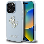 Guess Hardcase PU Grained Big 4G och Classic Logo-fodral till iPhone 16 Pro Max 6,9″ Blå