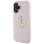 Guess Hardcase PU Grained Big 4G and Classic Logo Case for iPhone 16 6,1″ Pink