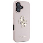 Guess Hardcase PU Grained Big 4G and Classic Logo Case for iPhone 16 6,1″ Pink