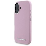 Karl Lagerfeld Hardcase MagSafe FW Saffiano Metal Logo-fodral för iPhone 16 6,1″ i rosa