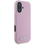 Karl Lagerfeld Hardcase MagSafe FW Saffiano Metal Logo-fodral för iPhone 16 6,1″ i rosa