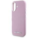 Karl Lagerfeld Hardcase MagSafe FW Saffiano Metal Logo-fodral för iPhone 16 6,1″ i rosa