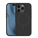 Tunn silikonmagnetfodral för iPhone 14 Pro 6,1 tum i svart