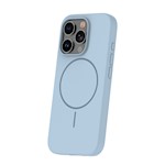 Tunn mag-silikonfodral för iPhone 16e i ljusblå