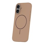 Tunn silikonfodral i brun färg för iPhone 16 (6,1 tum)