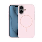 Silicone Thin Mag case for iPhone 16 Plus 6,7″ light pink