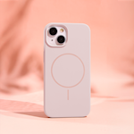 Silicone Thin Mag case for iPhone 16 Plus 6,7″ light pink