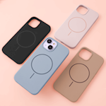 Silicone Thin Mag case for iPhone 16 Plus 6,7″ light pink