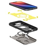 Spigen Tough Armor Mag MagSafe case for iPhone 16E Gunmetal
