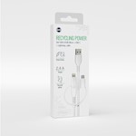 Evigt återvinningskabel 3w1 1,5m 2,4A USB-A - USB-C + microUSB + Lightning KR3W1-00 vit