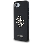 Guess HC PU Grained Big 4G and Classic Logo case for iPhone 16e Black