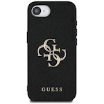 Guess HC PU Grained Big 4G and Classic Logo case for iPhone 16e Black