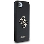 Guess HC PU Grained Big 4G and Classic Logo case for iPhone 16e Black