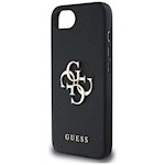 Guess HC PU Grained Big 4G and Classic Logo case for iPhone 16e Black