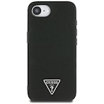 Guess HC MagSafe Grained PU Triangle Logo Case for iPhone 16e Black