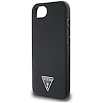 Guess HC MagSafe Grained PU Triangle Logo Case for iPhone 16e Black