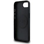 Guess HC MagSafe Grained PU Triangle Logo Case for iPhone 16e Black