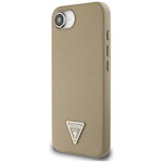 Guess HC MagSafe Kornig PU Triangel-logo-fodral för iPhone 16e Brun
