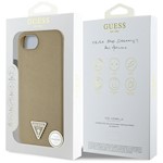Guess HC MagSafe Kornig PU Triangel-logo-fodral för iPhone 16e Brun