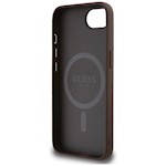 Guess HC MagSafe PU 4G Ring Triangle Logo case for iPhone 16e Brown