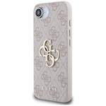 Guess HC 4G PU-fodral med stort logotyp för iPhone 16e rosa