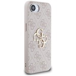Guess HC 4G PU-fodral med stort logotyp för iPhone 16e rosa