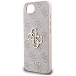 Guess HC 4G PU-fodral med stort logotyp för iPhone 16e rosa