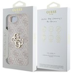Guess HC 4G PU-fodral med stort logotyp för iPhone 16e rosa