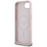 Guess HC Silikonskydd med Metallografi för iPhone 16e i rosa