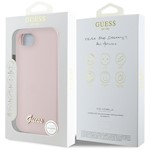 Guess HC Silikonskydd med Metallografi för iPhone 16e i rosa