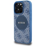 Guess HC MagSafe PU 4G Circle med Classic Logo-fodral för iPhone 16 Pro Blå